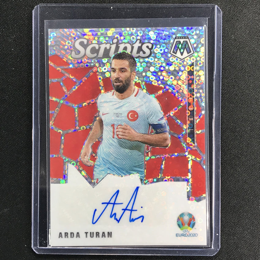 2020-21 Mosaic Uefa Euro Arda Turan Scripts Auto Silver Circles No At