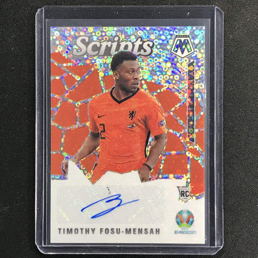 2020-21 Mosaic Uefa Euro Timothy Fosu-mensah Scripts Auto Silver Circles No Tfm B