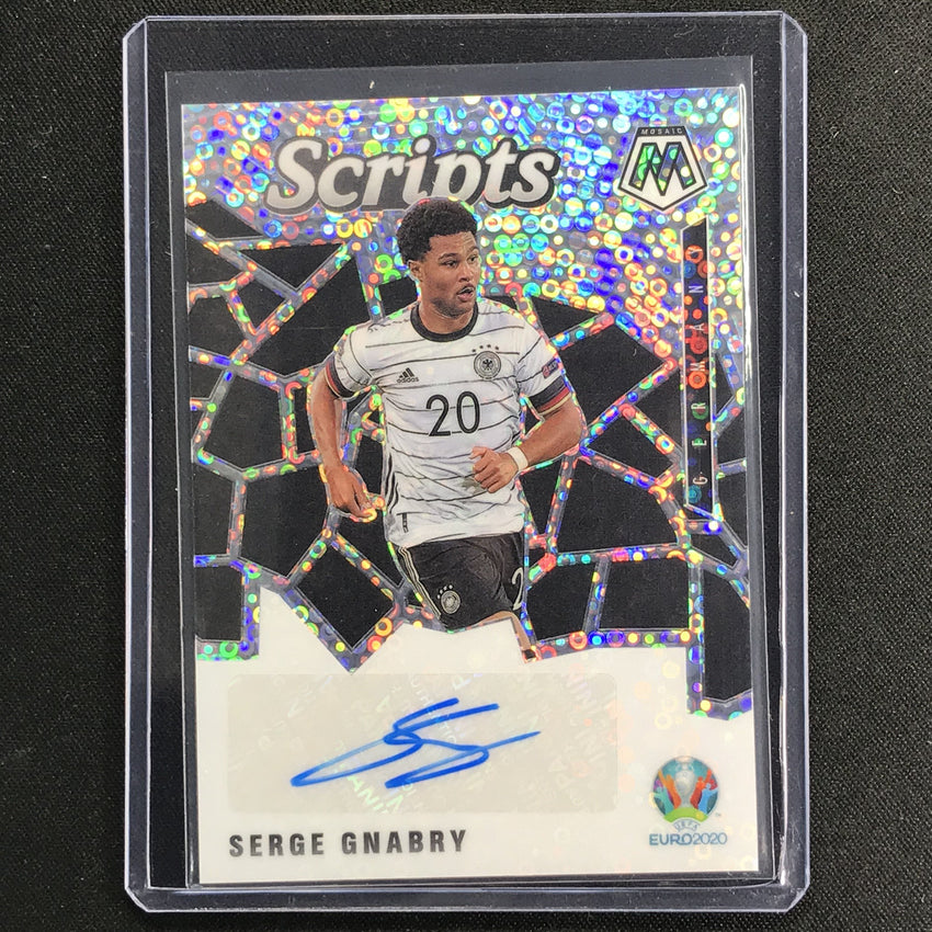 2020-21 Mosaic Uefa Euro Serge Gnabry Scripts Auto Silver Circles No Sg
