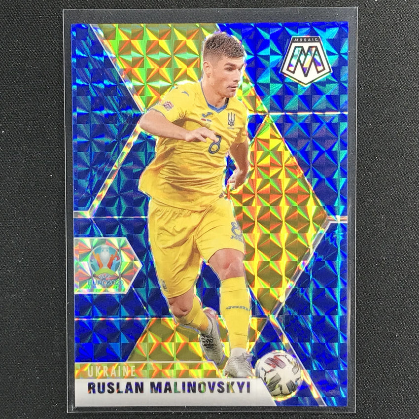 2020-21 Mosaic Uefa Euro Ruslan Malinovskyi Base Blue 8/99 No 191 1/1
