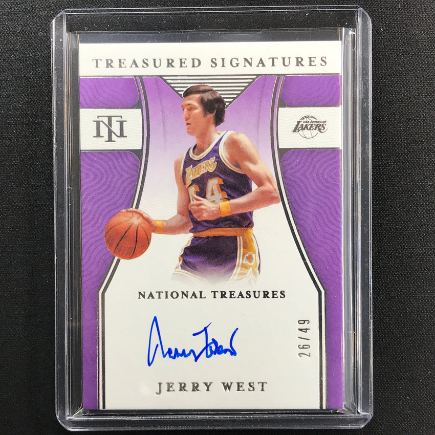 2021-22 National Treasures Jerry West Treasured Signatures Auto 26/49