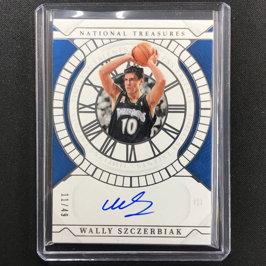 2021-22 National Treasures Wally Szczerbiak Timeless Talents Auto 11/49
