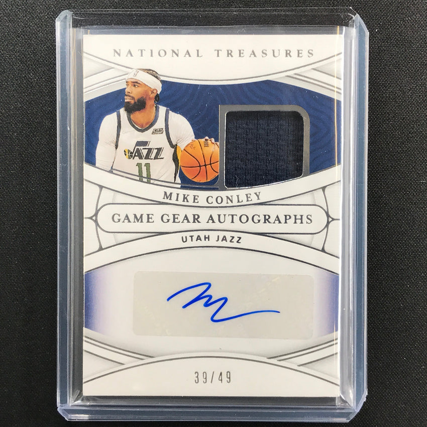 2021-22 National Treasures Mike Conley Game Gear Jersey Autograph 39/49