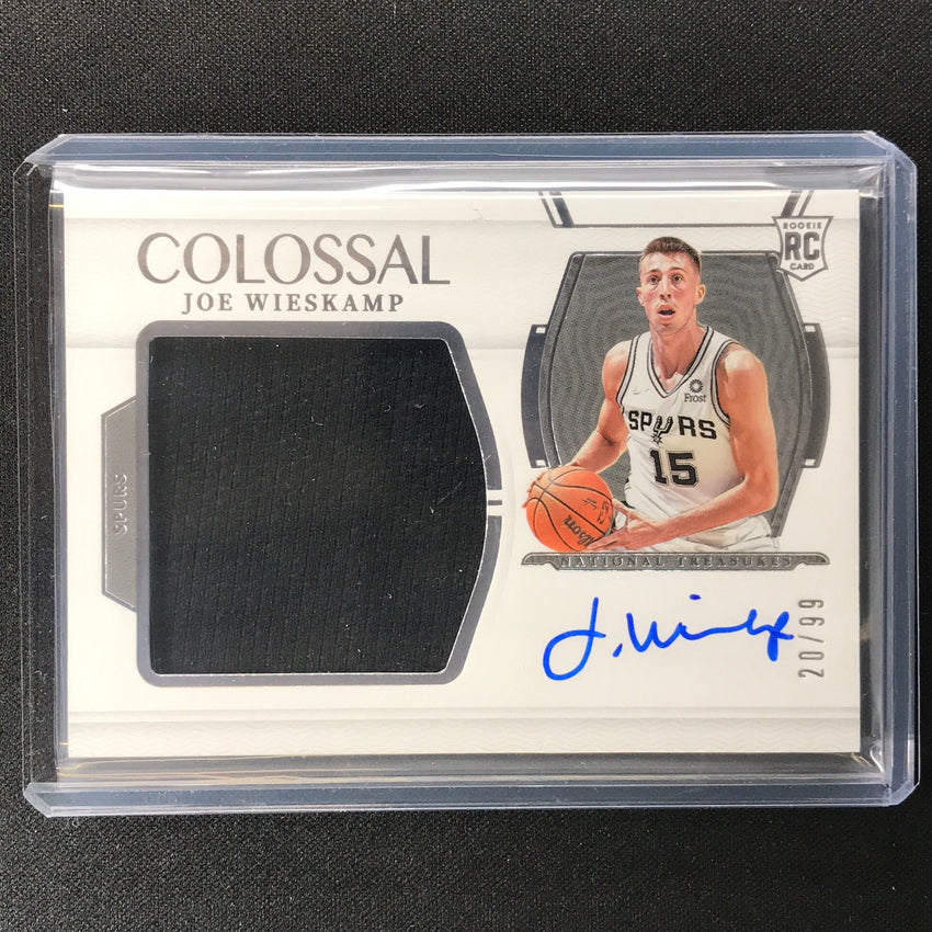 2021-22 National Treasures Joe Wieskamp Colossal Rookie Jersey Auto 20/99