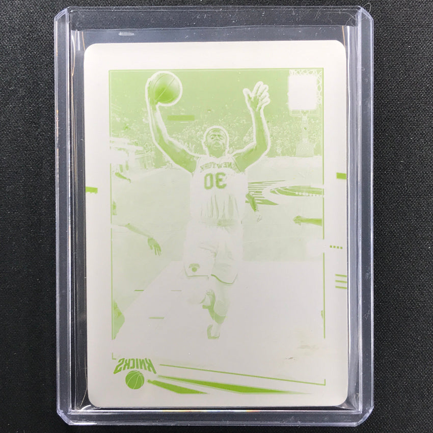 2021-22 National Treasures Julius Randle Optic Yellow Printing Plate 1/1