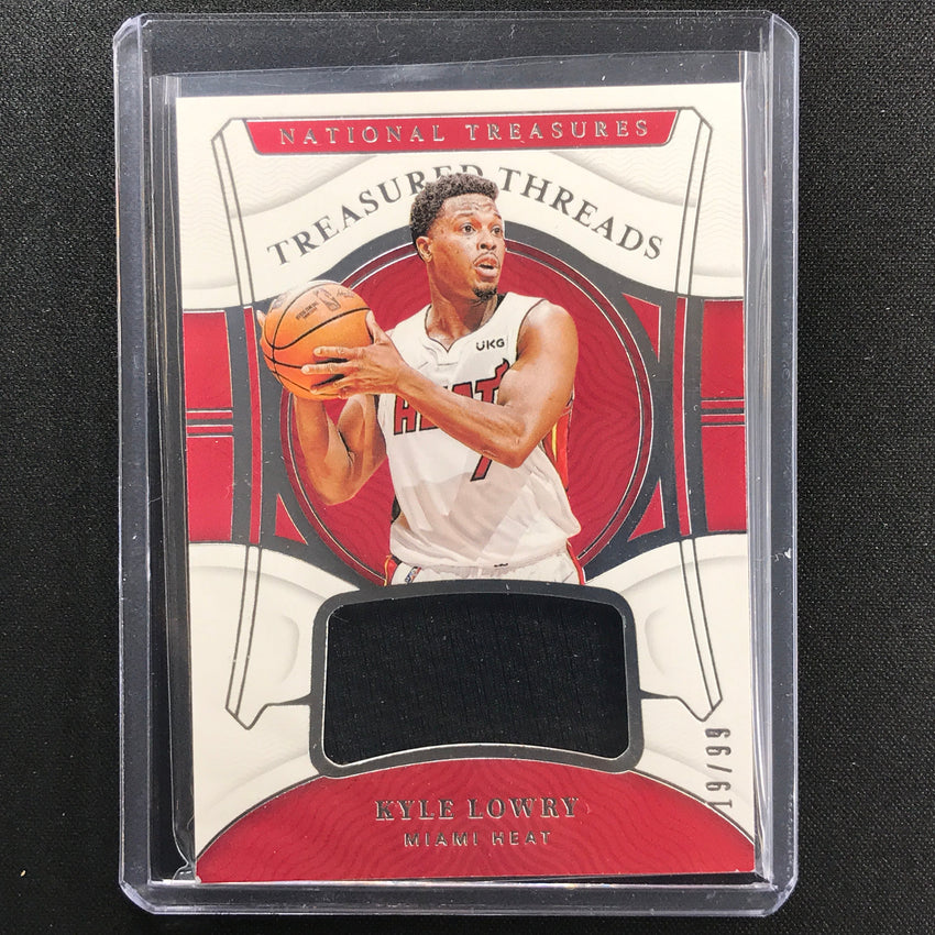 2021-22 National Treasures Kyle Lowry Treasured Threads Jersey 19/99