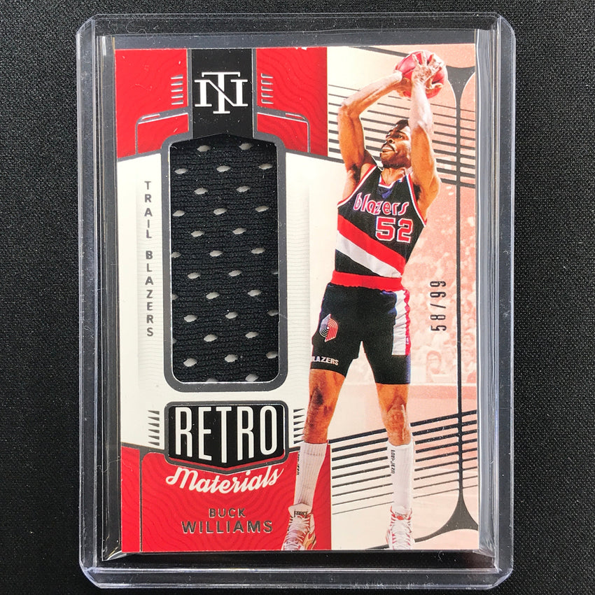 2021-22 National Treasures Buck Williams Retro Materials Jersey 58/99