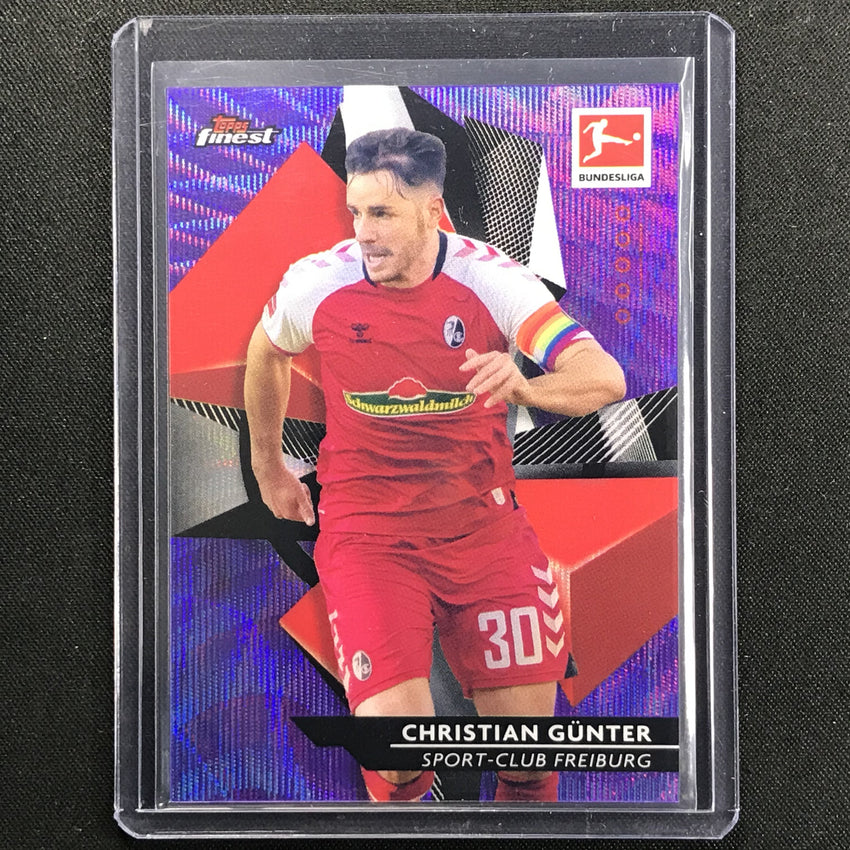 2020-21 Finest Bundesliga Christian Gunter Base Refractor Purple Wave 216/250