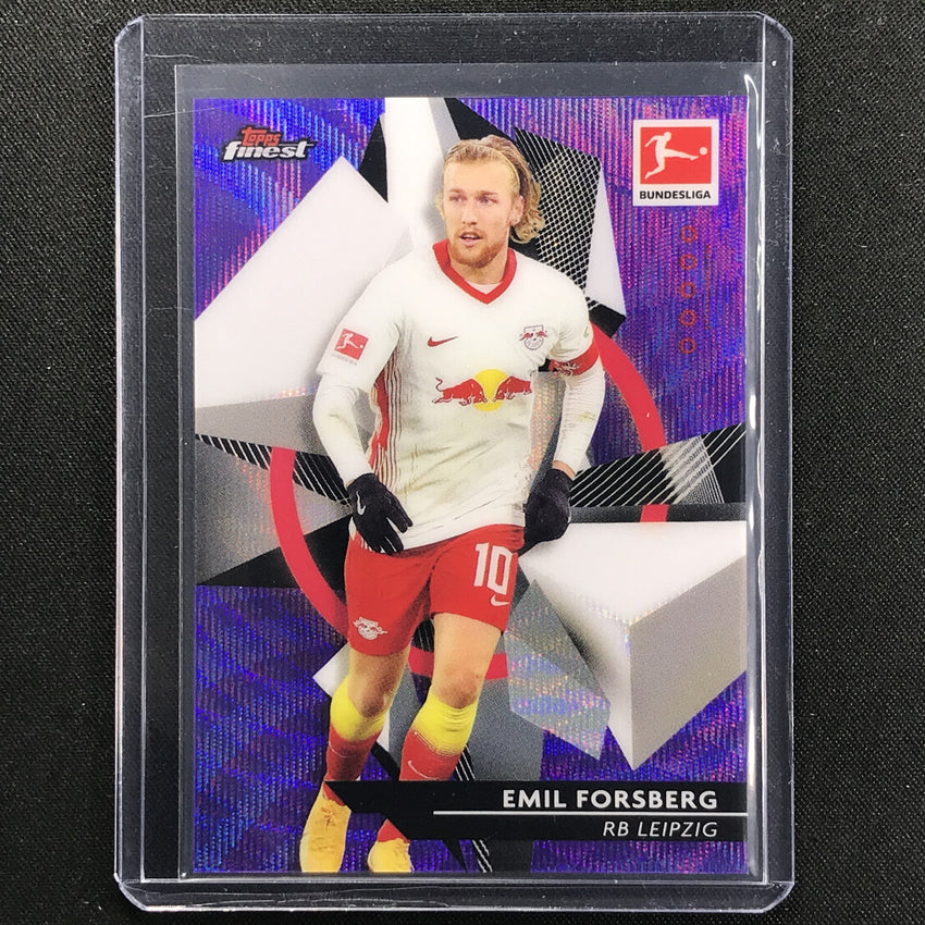 2020-21 Finest Bundesliga Emil Forsberg Base Refractor Purple Wave 142/250