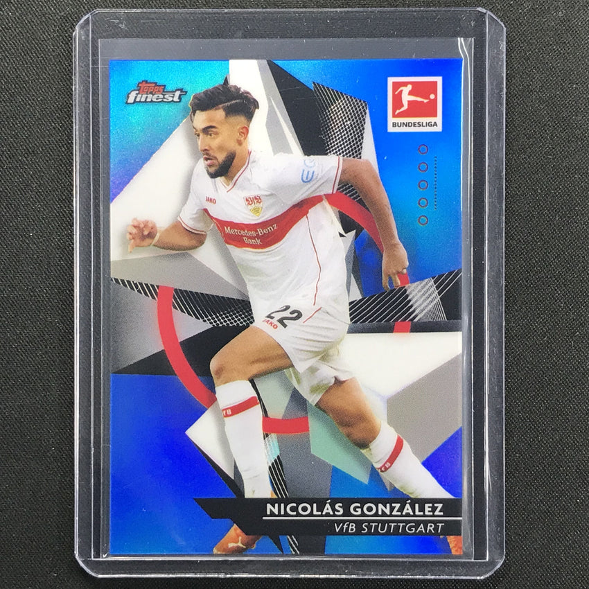 2020-21 Finest Bundesliga Nicolas Gonzalez Base Refractor Blue 124/150