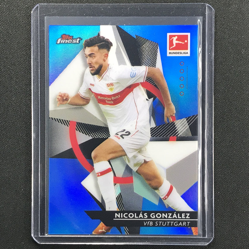 2020-21 Finest Bundesliga Nicolas Gonzalez Base Refractor Blue 25/150