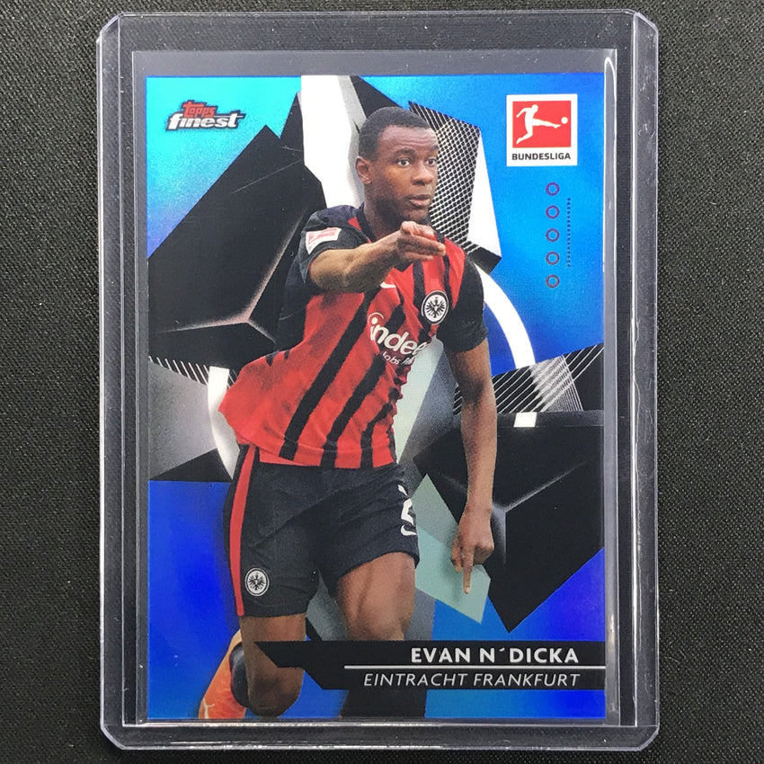 2020-21 Finest Bundesliga Evan Ndicka Base Refractor Blue 35/150