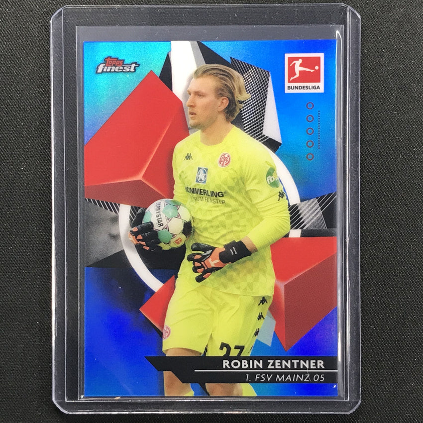 2020-21 Finest Bundesliga Robin Zentner Base Refractor Blue 123/150
