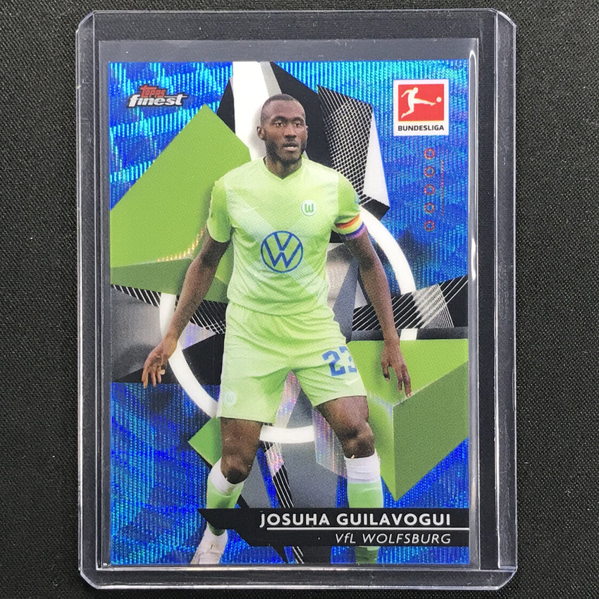 2020-21 Finest Bundesliga Joshua Guilavogui Base Refractor Blue Wave 140/150