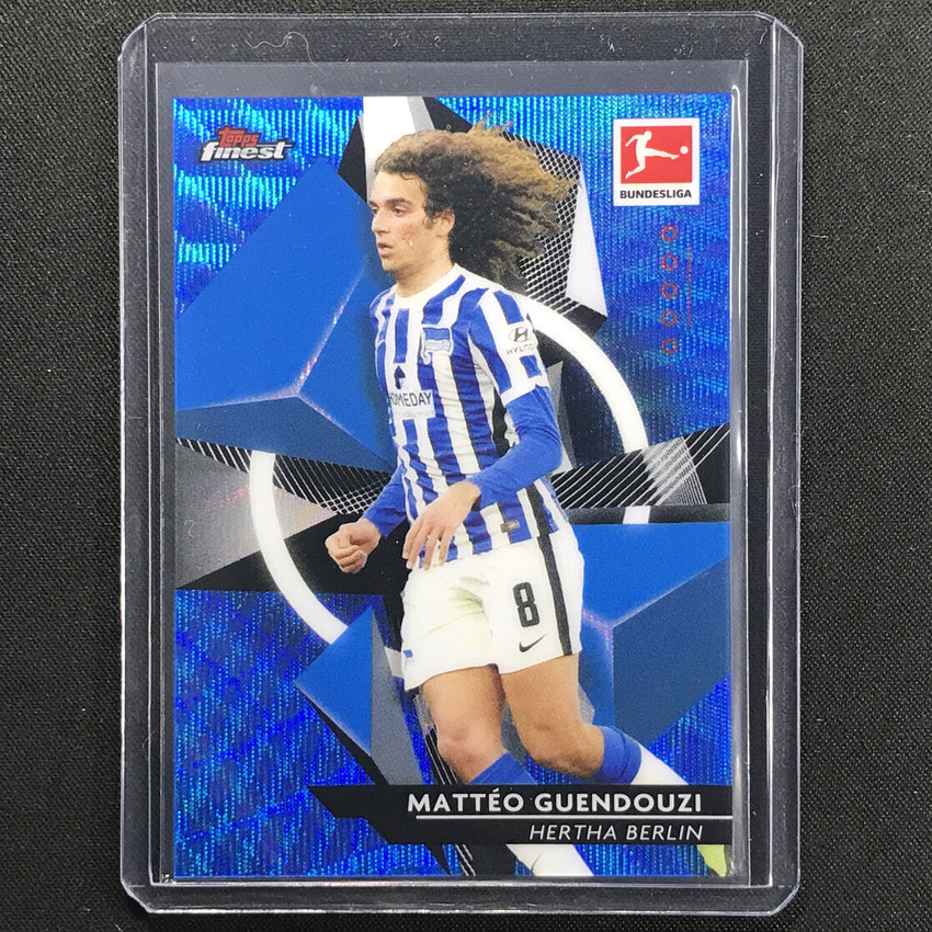 2020-21 Finest Bundesliga Matteo Guendouzi Base Refractor Blue Wave 61/150