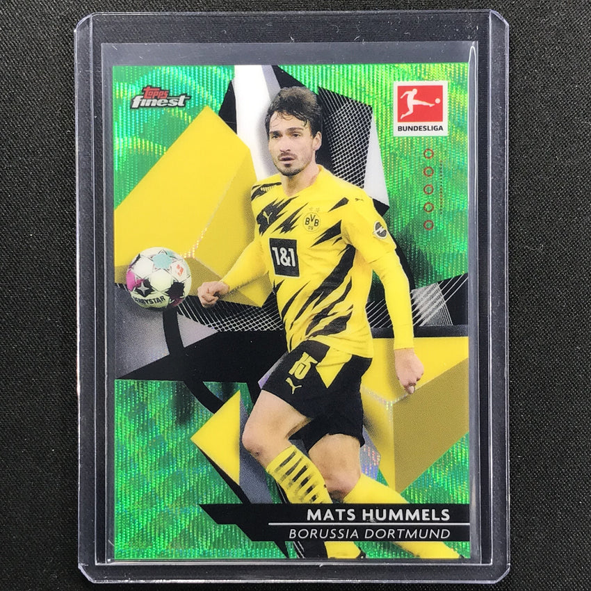 2020-21 Finest Bundesliga Mats Hummels Base Refractor Green Wave 92/99