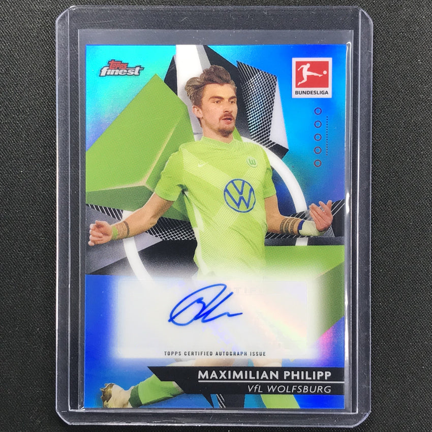 2020-21 Finest Bundesliga Maximilian Philipp Base Autographs Refractor Blue 41/65