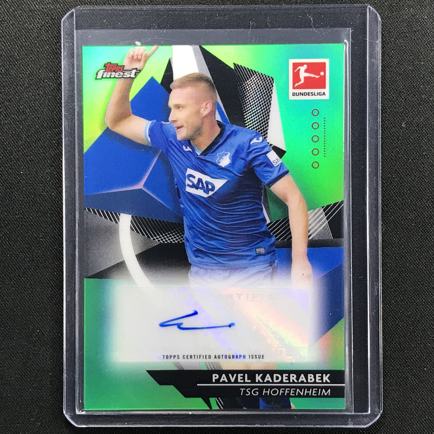 2020-21 Finest Bundesliga Pavel Kaderabek Base Autographs Refractor Green 20/50