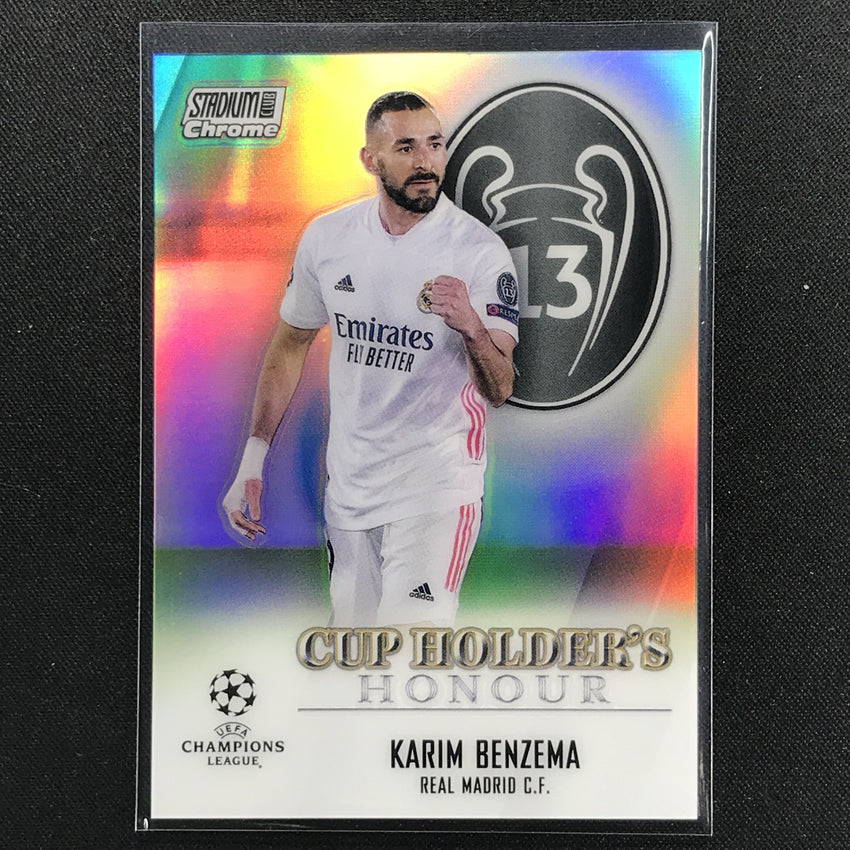 2020-21 Stadium Club Chrome Uefa Ucl Karim Benzema Cup Holders Honour No Rk