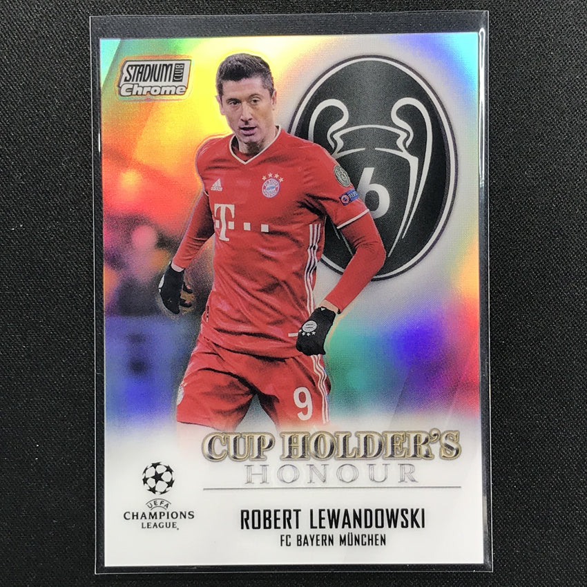 2020-21 Stadium Club Chrome Uefa Ucl Robert Lewandowski Cup Holders Honour No Bmr