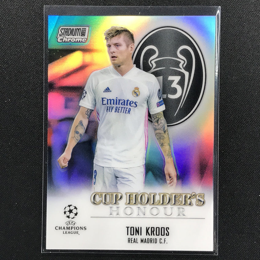2020-21 Stadium Club Chrome Uefa Ucl Toni Kroos Cup Holders Honour No Rt