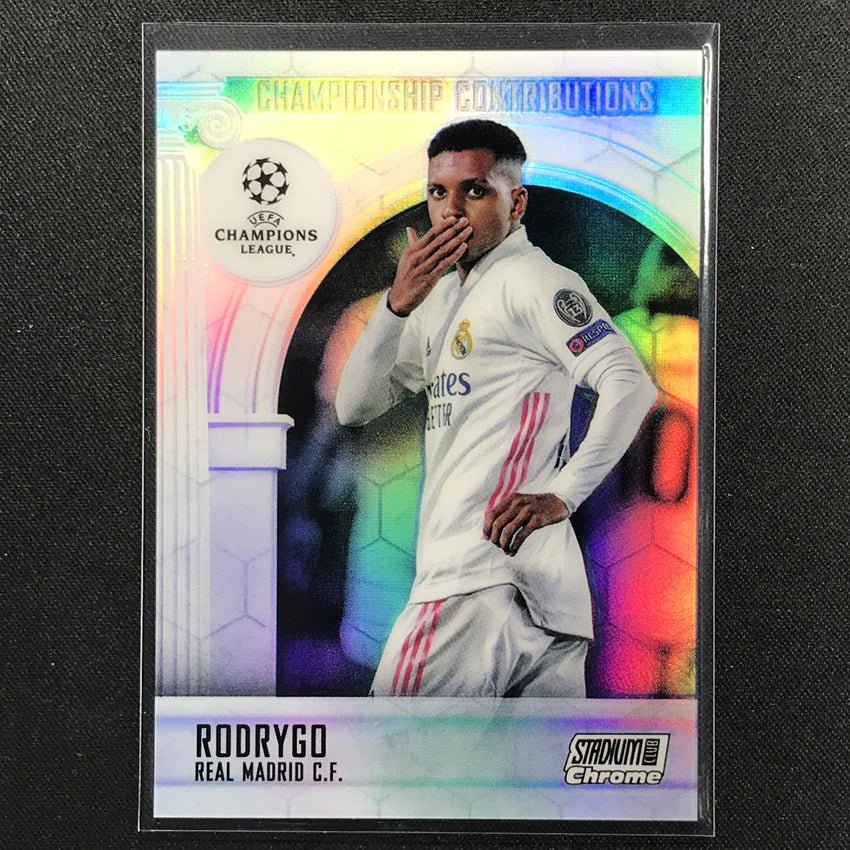 2020-21 Stadium Club Chrome Uefa Rodrygo Championship Contributions No R