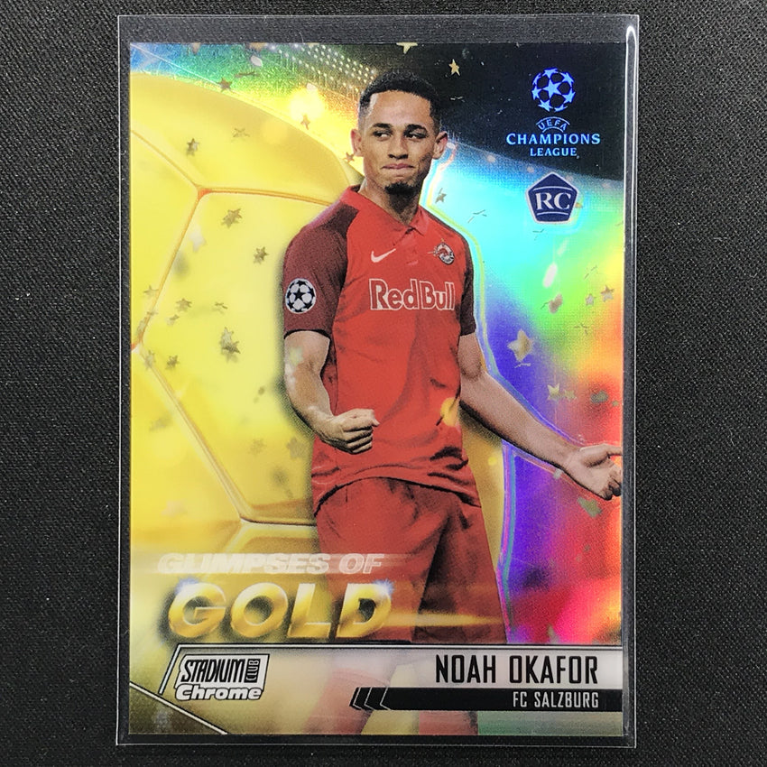2020-21 Stadium Club Chrome Uefa Noah Okafor Glimpses Of Gold Rookie No No