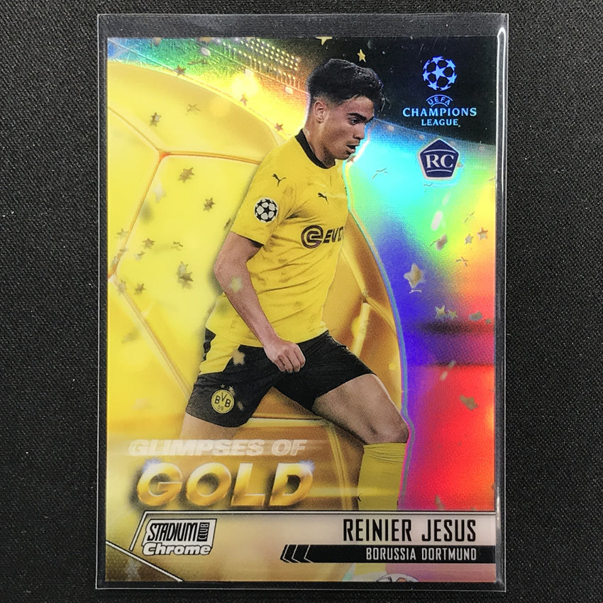 2020-21 Stadium Club Chrome Uefa Reinier Jesus Glimpses Of Gold Rookie No Rd