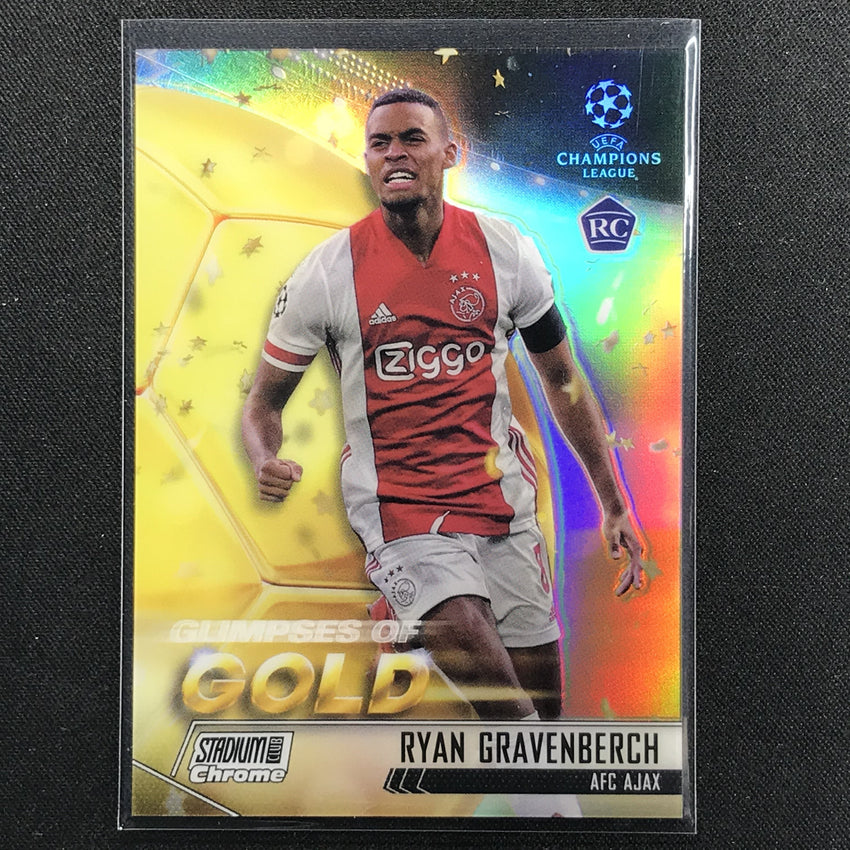 2020-21 Stadium Club Chrome Uefa Ryan Gravenberch Glimpses Of Gold Rookie No Rg