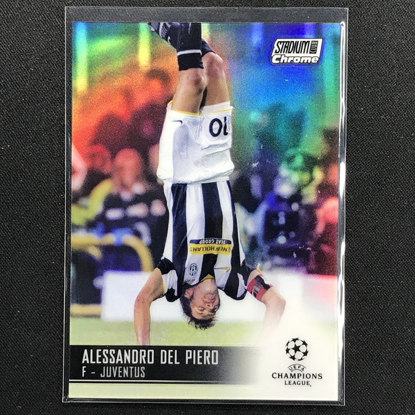 2020-21 Stadium Club Chrome Uefa Ucl Alessandro Del Piero Base Refractor No 10
