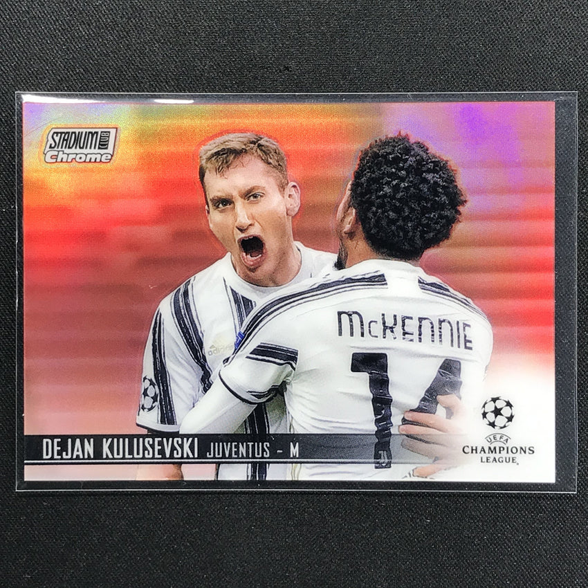 2020-21 Stadium Club Chrome Uefa Ucl Dejan Kulusevski Base Refractor No 14