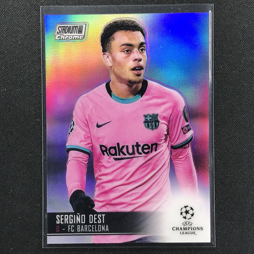 2020-21 Stadium Club Chrome Uefa Ucl Sergino Dest Base Refractor No 16