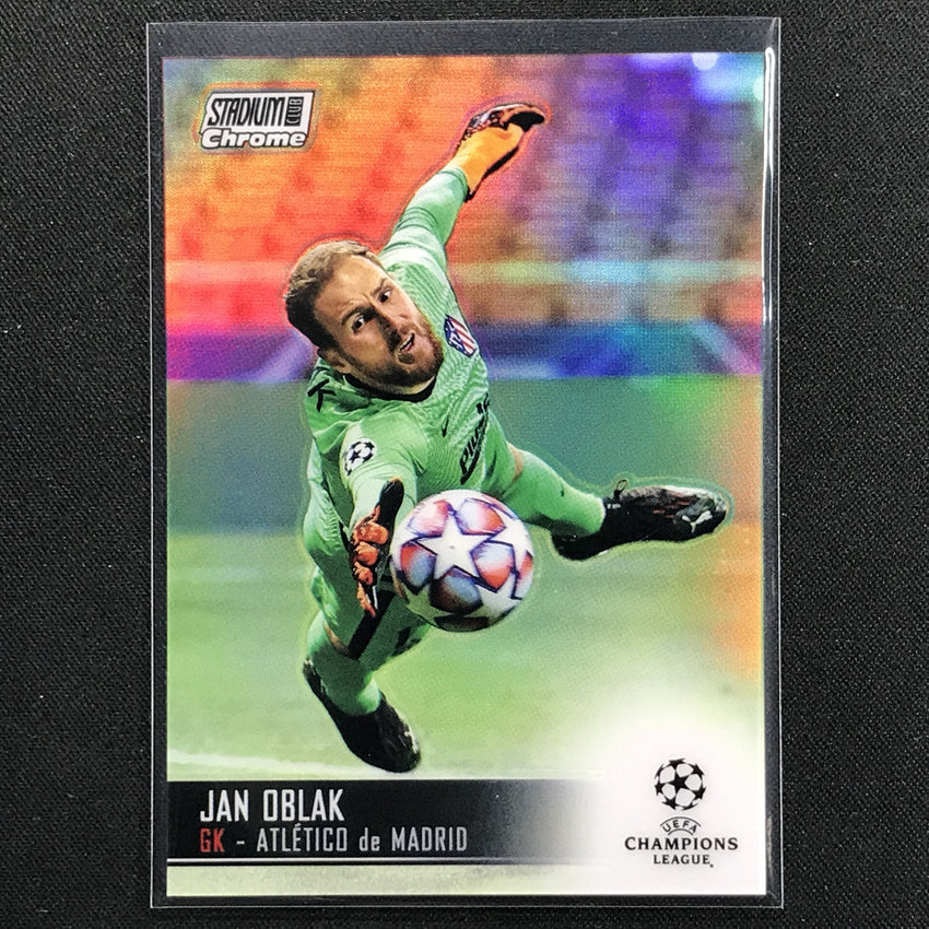 2020-21 Stadium Club Chrome Uefa Ucl Jan Oblak Base Refractor No 18