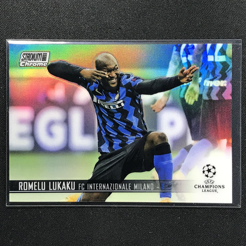 2020-21 Stadium Club Chrome Uefa Ucl Romelu Lukaku Base Refractor No 39