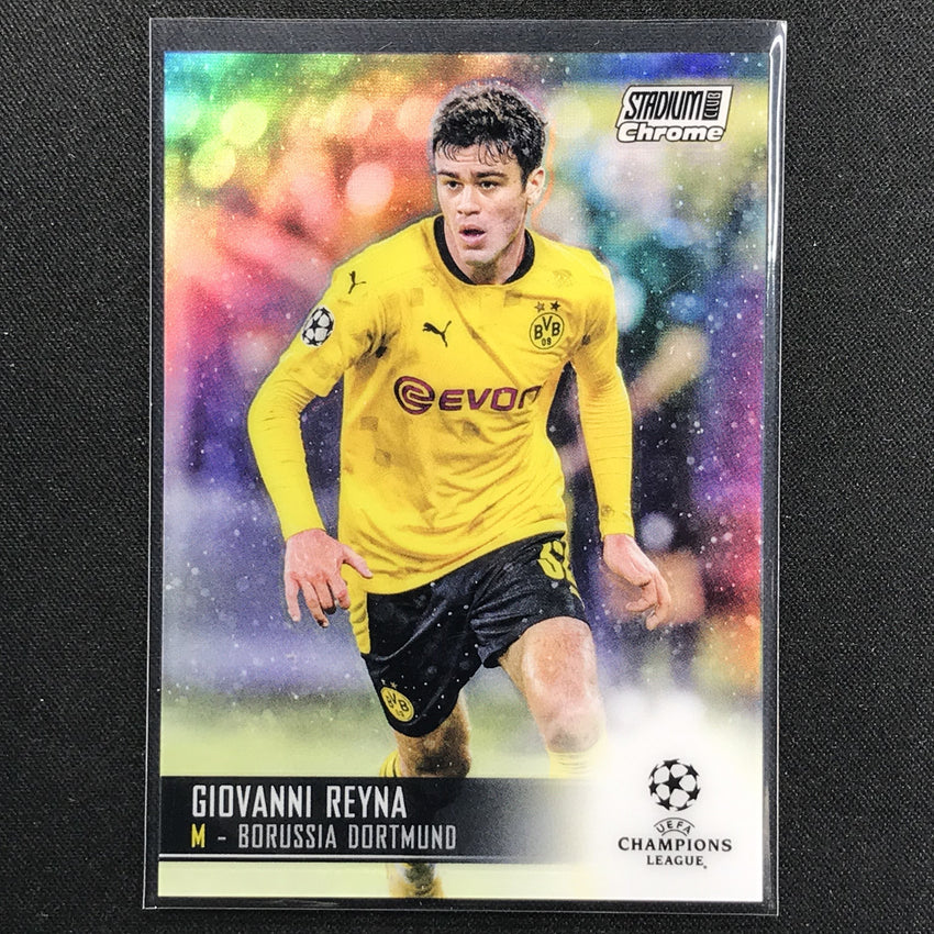 2020-21 Stadium Club Chrome Uefa Ucl Giovanni Reyna Base Refractor No 44