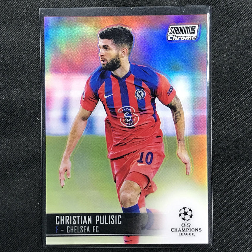 2020-21 Stadium Club Chrome Uefa Ucl Christian Pulisic Base Refractor No 50