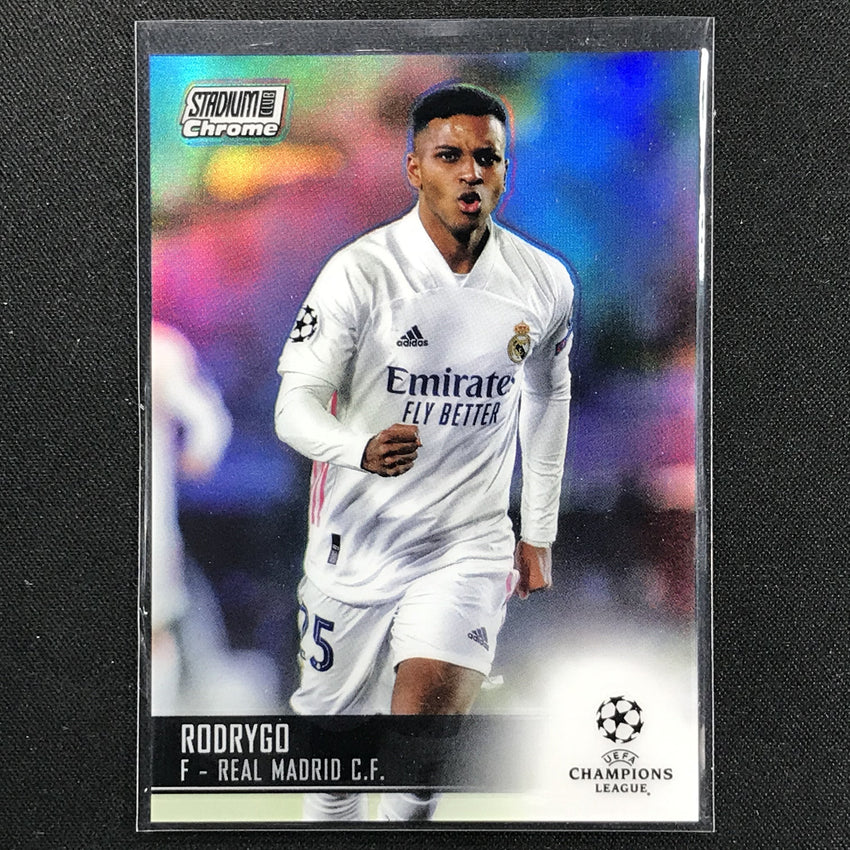 2020-21 Stadium Club Chrome Uefa Ucl Rodrygo Base Refractor No 73