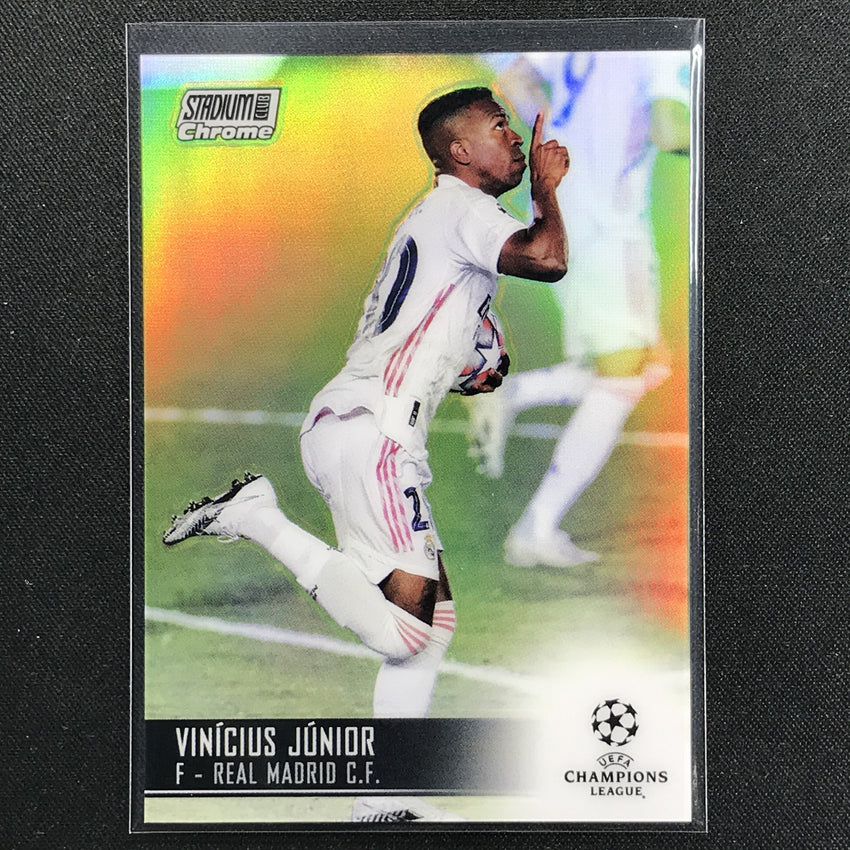 2020-21 Stadium Club Chrome Uefa Ucl Vinicius Junior Base Refractor No 76