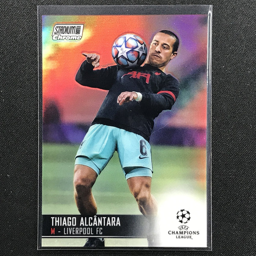 2020-21 Stadium Club Chrome Uefa Ucl Thiago Alcantara Base Refractor No 88