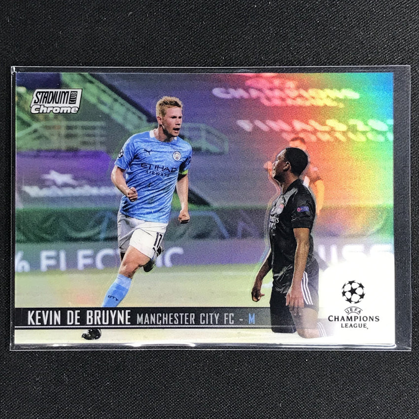 2020-21 Stadium Club Chrome Uefa Ucl Kevin De Bruyne Base Refractor No 98