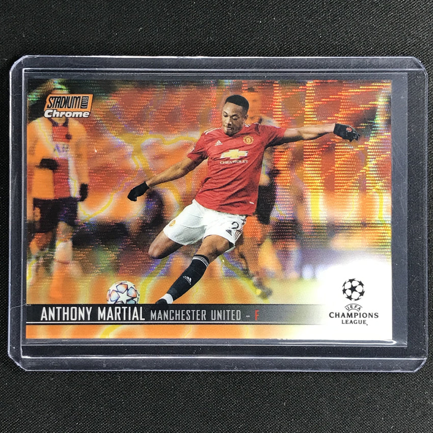 2020-21 Stadium Club Chrome Uefa Anthony Martial Base Orange Yellow Electric No 38