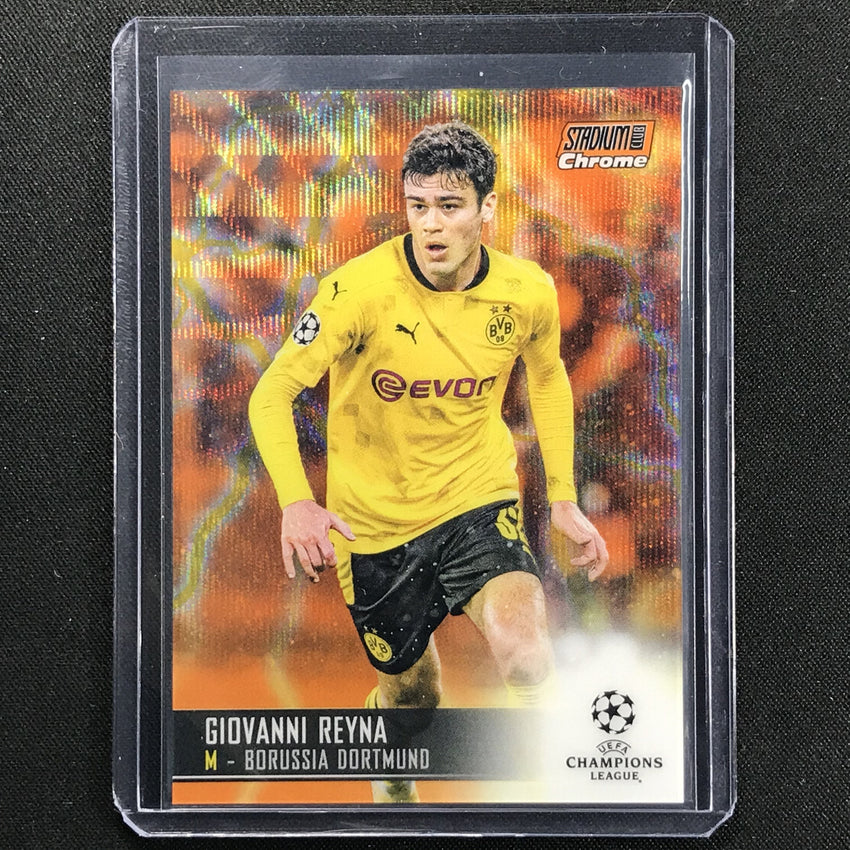2020-21 Stadium Club Chrome Uefa Giovanni Reyna Base Orange Yellow Electric No 44