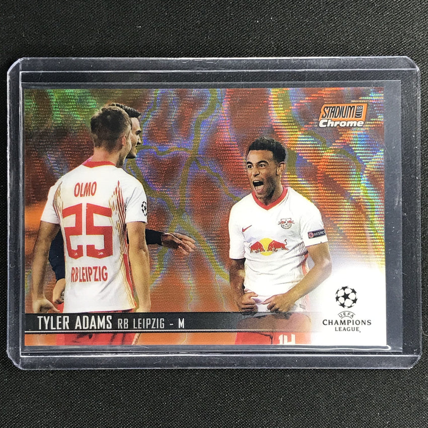 2020-21 Stadium Club Chrome Uefa Tyler Adams Base Orange Yellow Electric No 90