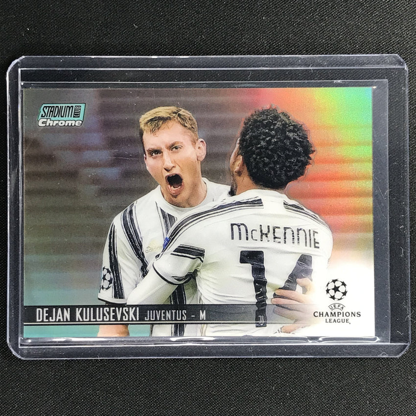 2020-21 Stadium Club Chrome Uefa Ucl Dejan Kulusevski Base Aqua 127/199