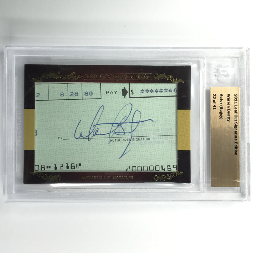 2011 Leaf Cut Signature Edition Warren Beatty Actor Bugsy Auto 22/41