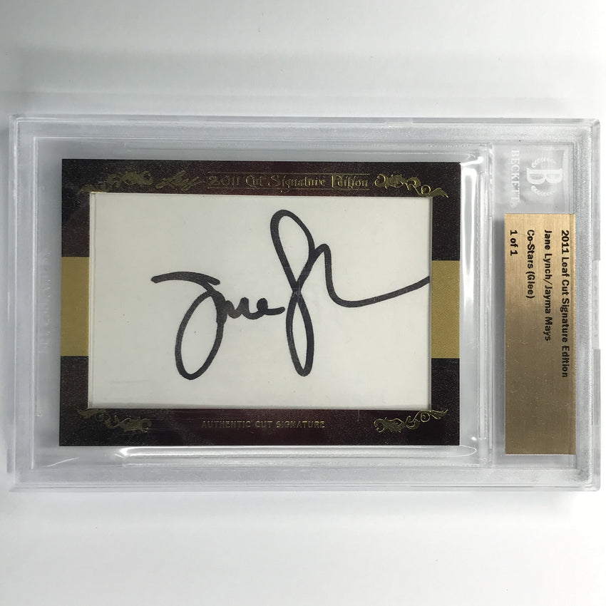2011 Leaf Cut Signature Edition Jane Lynch Jayma Mays Glee Dual Auto 1/1