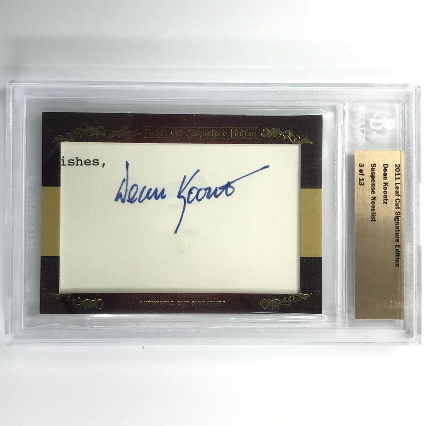 2011 Leaf Cut Signature Edition Dean Koontz Suspense Novelist Auto 3/13
