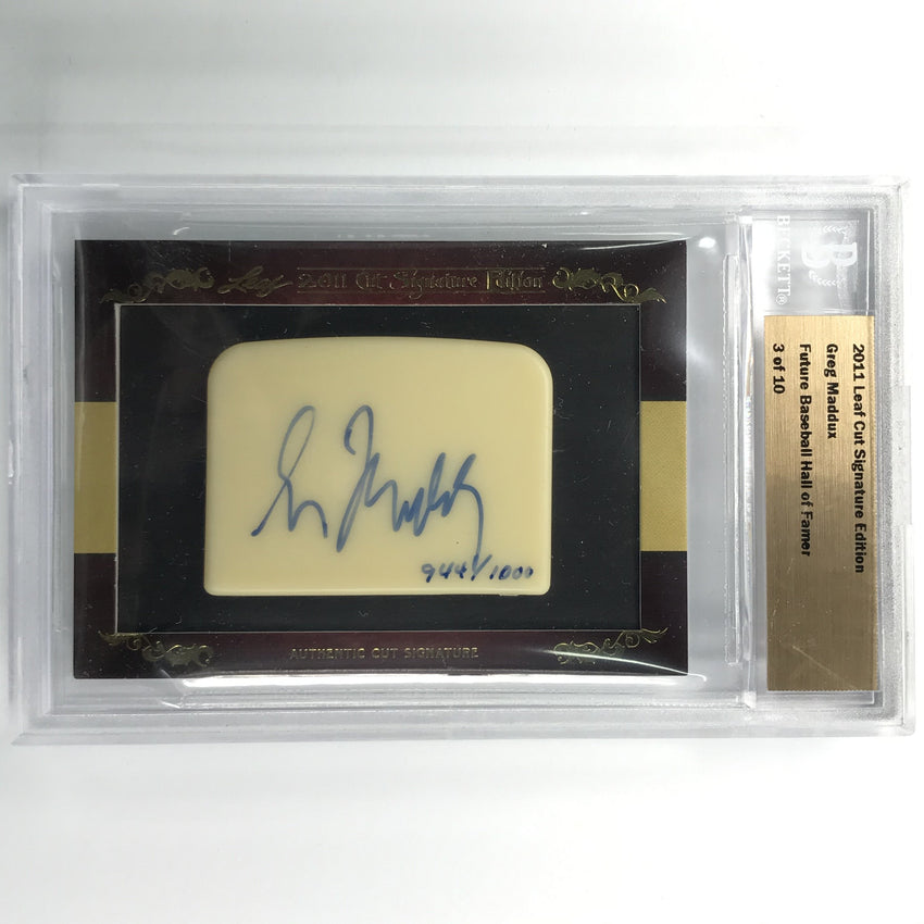 2011 Leaf Cut Signature Edition Greg Maddux Baseball Hall Of Famer Auto 3/10