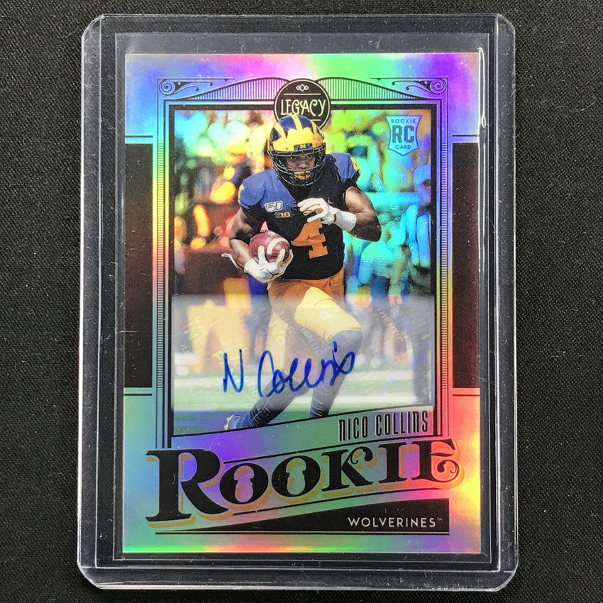 2021 Legacy Nico Collins Rookie Premium Edition Silver Auto No 160 B