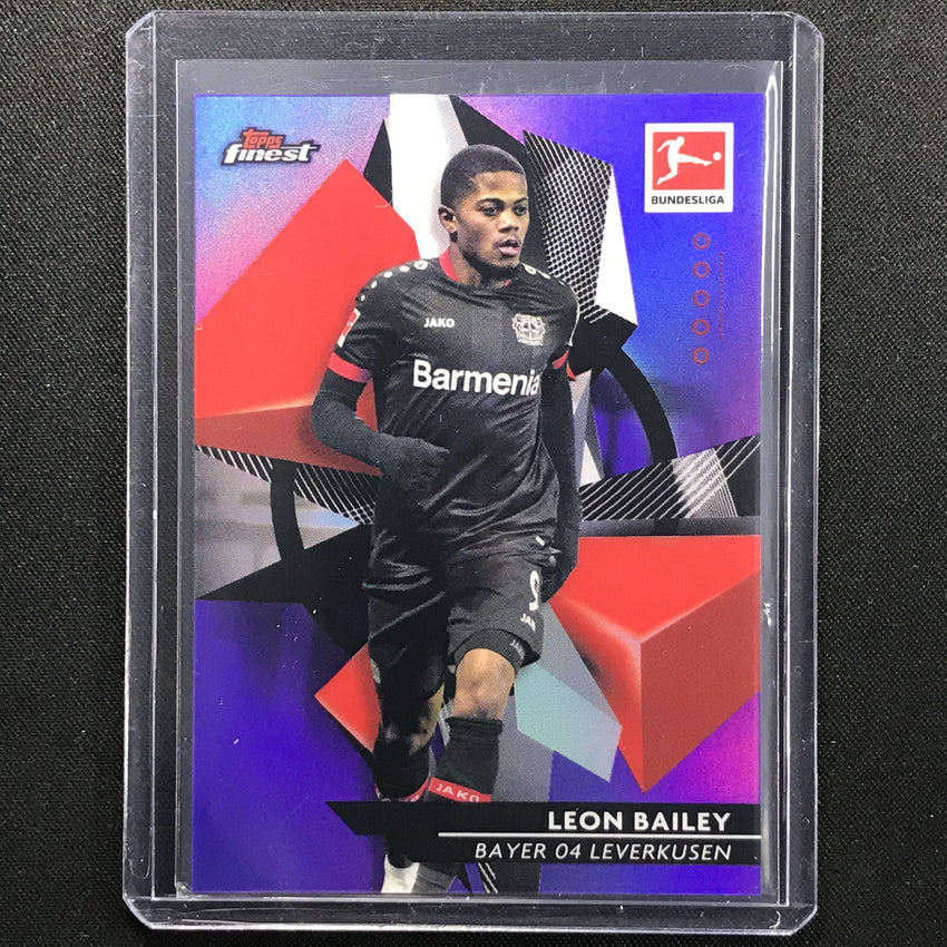 2020-21 Finest Bundesliga Leon Bailey Base Refractor Purple 42/250